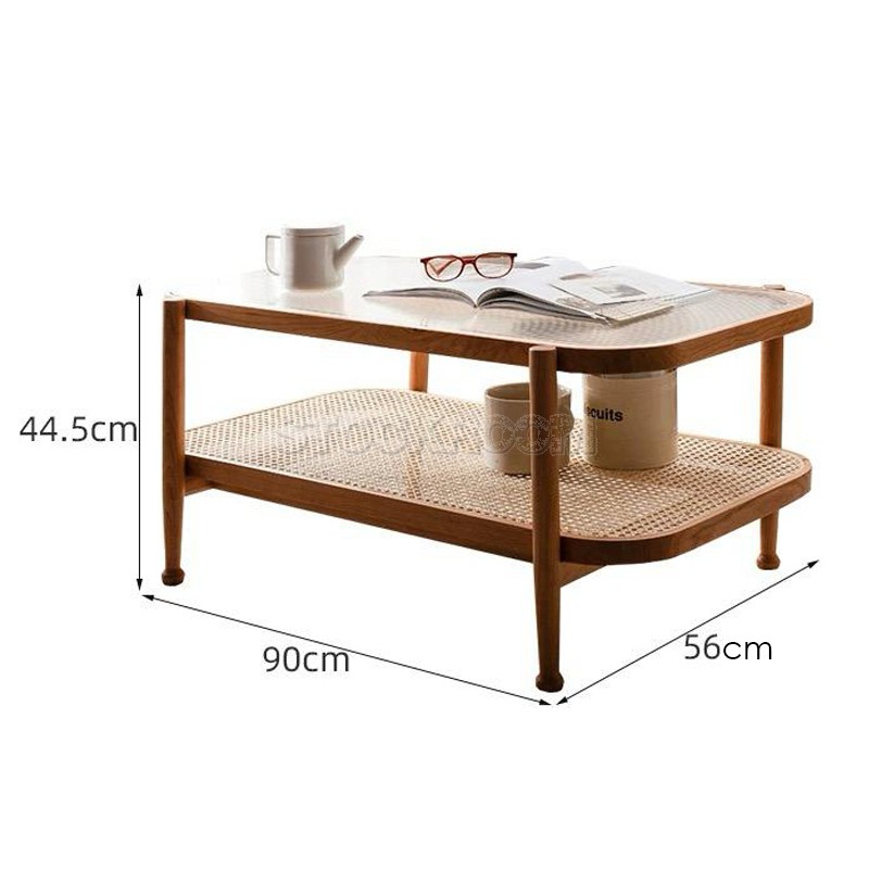 Ava Rattan Coffee Table - rectangle