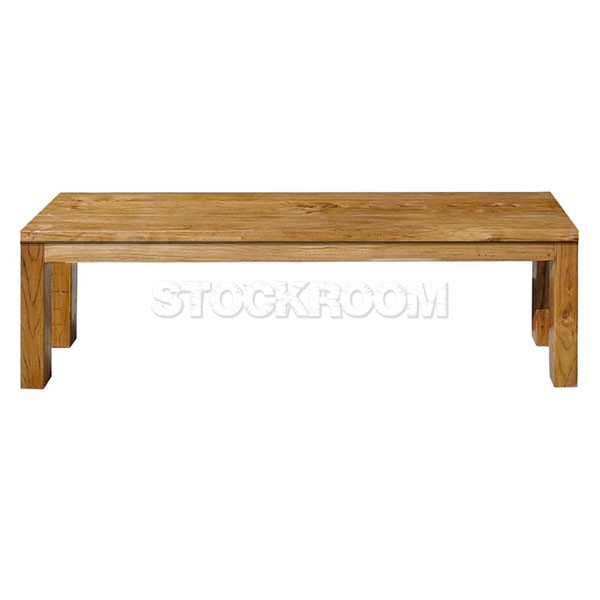 Azure Recycled Solid Elm Wood Bench