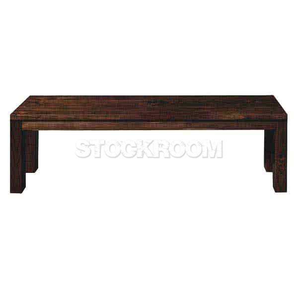 Azure Recycled Solid Elm Wood Bench