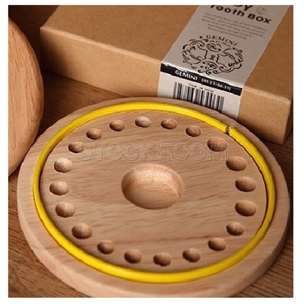 Baby Horoscope Wooden Tooth Box