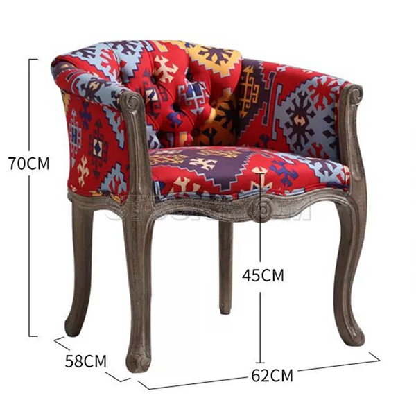 Baci Milano Style Armchair / Lounge Chair - Fabric