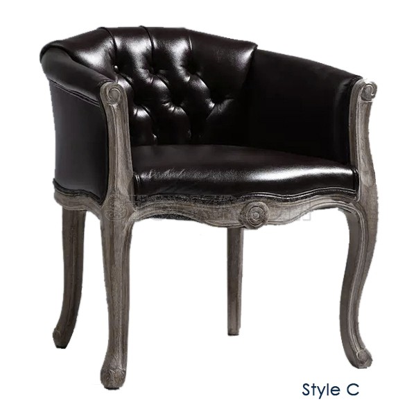 Baci Milano Style Armchair / Lounge Chair - Leather