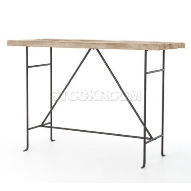 Baker Solid Wood Industrial Loft Bar Table