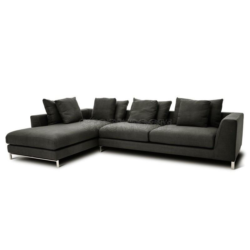 Bakersfield Fabric Foam Sofa - L Shape