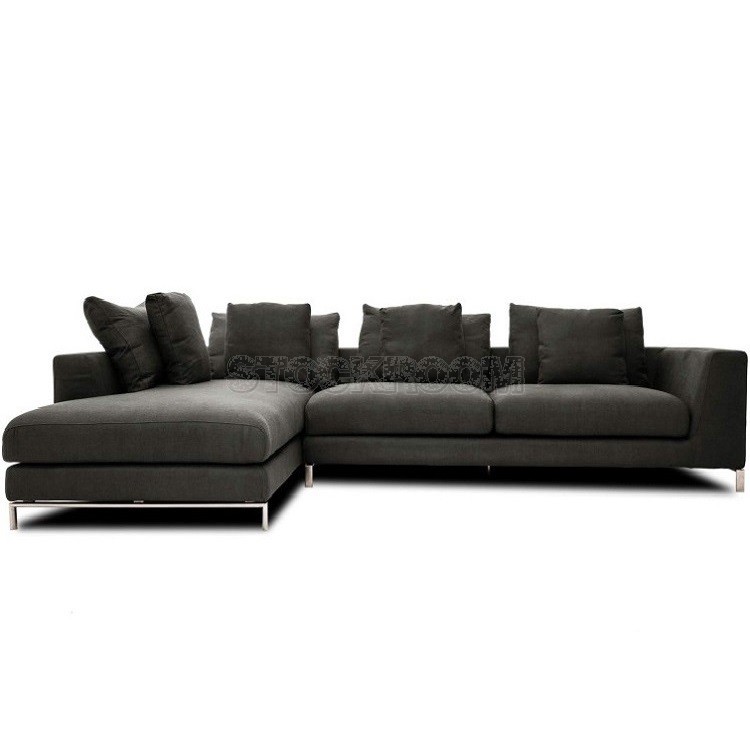 Bakersfield Fabric Foam Sofa - L Shape