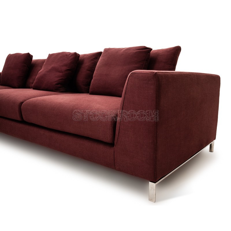 Bakersfield Fabric Foam Sofa - L Shape