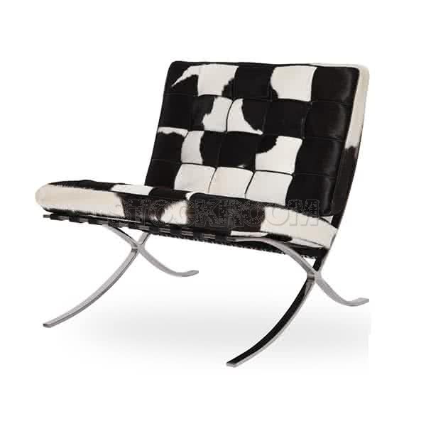 Barcelona Style Chair in Ponyhide - single seater