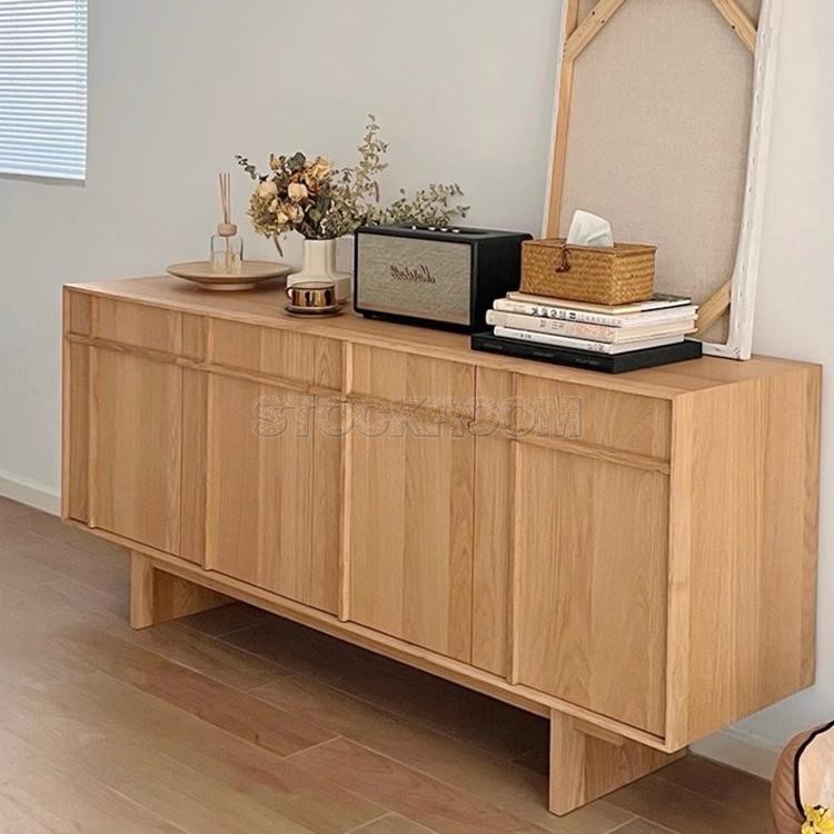 Barta Solid Oak Wood Storage Cabinet / Sideboard
