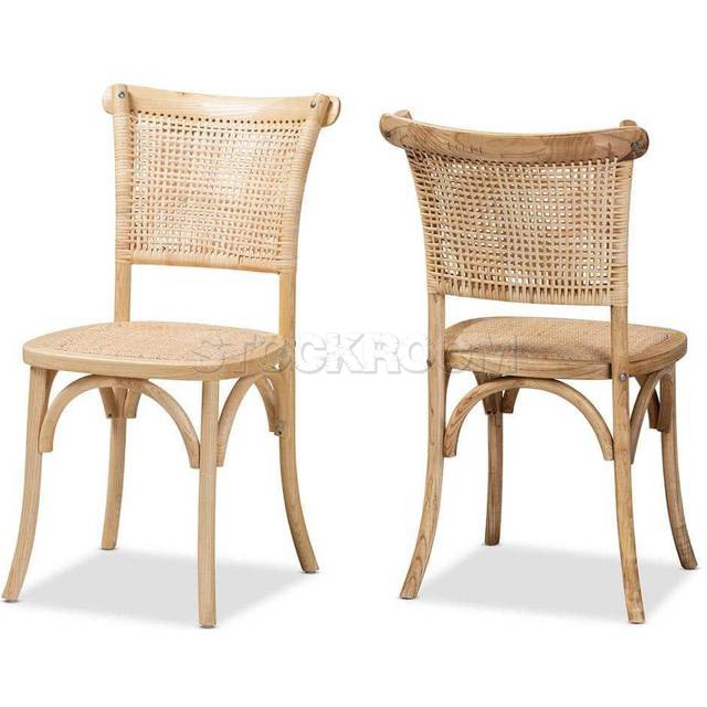 Baxton Studio Fields Cane Dining Chair