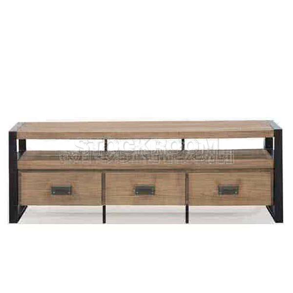 Belenus Plywood Industrial Style 3 drawers TV Cabinet
