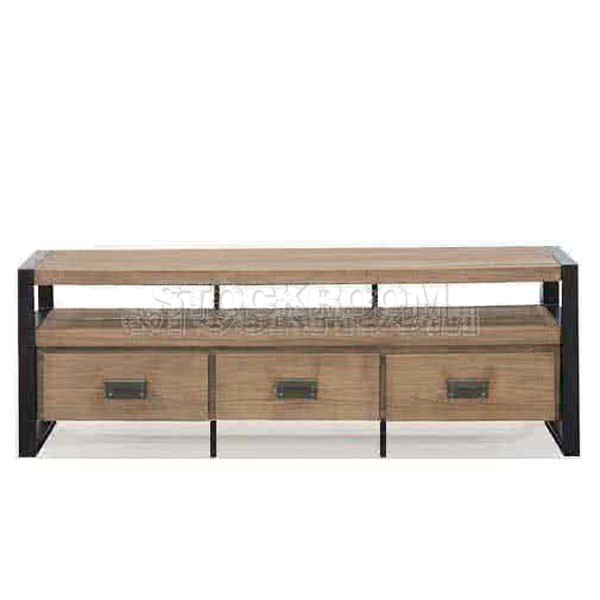 Belenus Plywood Industrial Style 3 drawers TV Cabinet