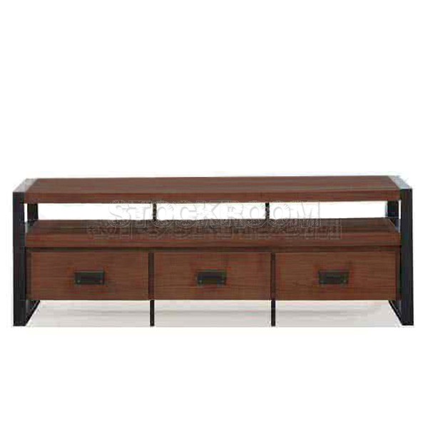 Belenus Plywood Industrial Style 3 drawers TV Cabinet