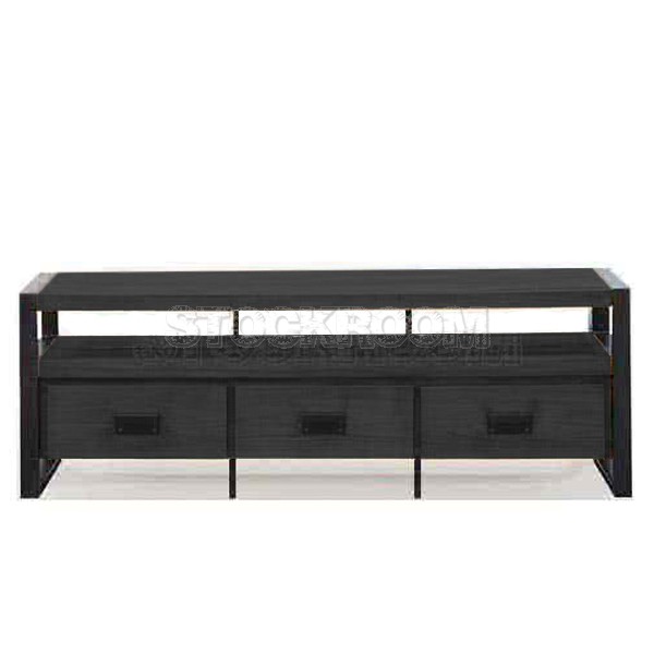 Belenus Plywood Industrial Style 3 drawers TV Cabinet