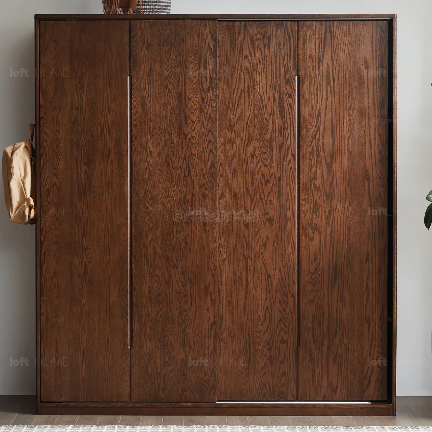 Belle Scandinavian Solid Oak Sliding Door Wardrobe / Cabinet