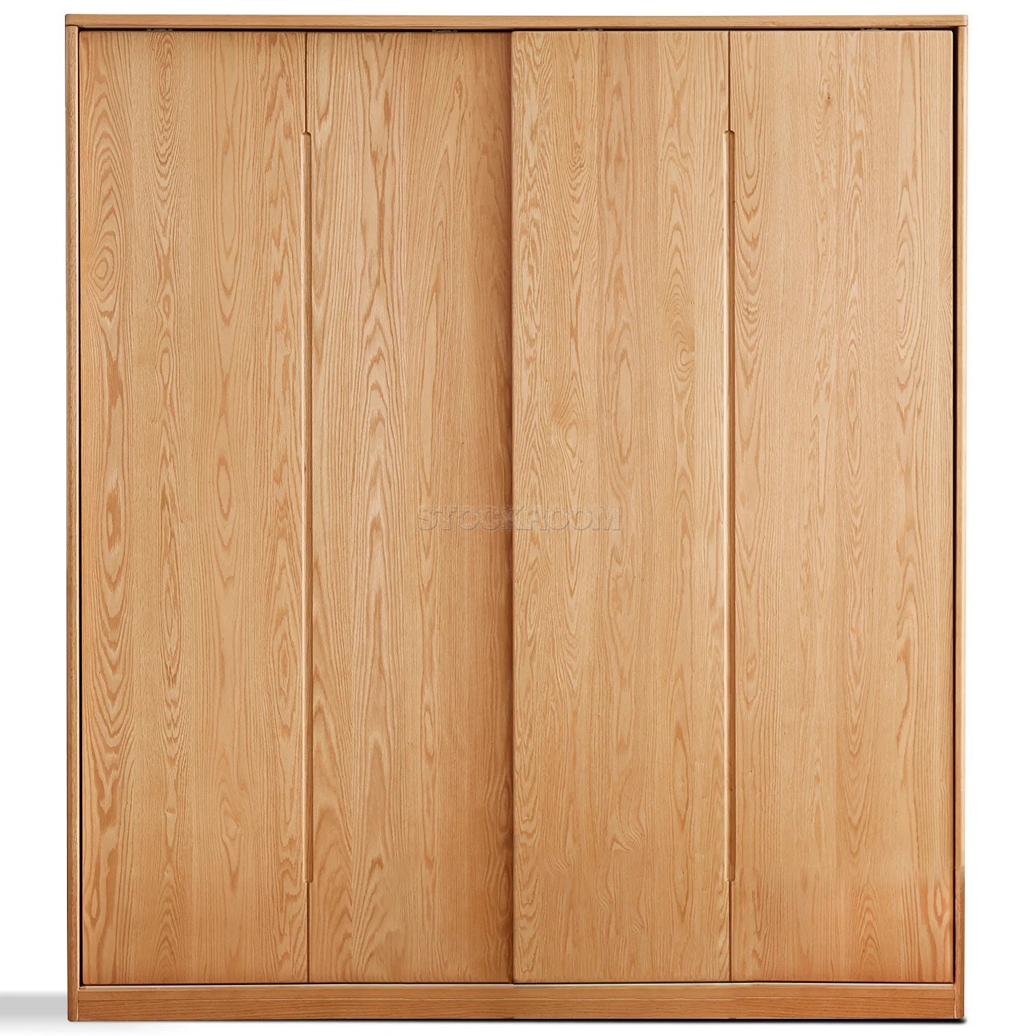 Belle Scandinavian Solid Oak Sliding Door Wardrobe / Cabinet