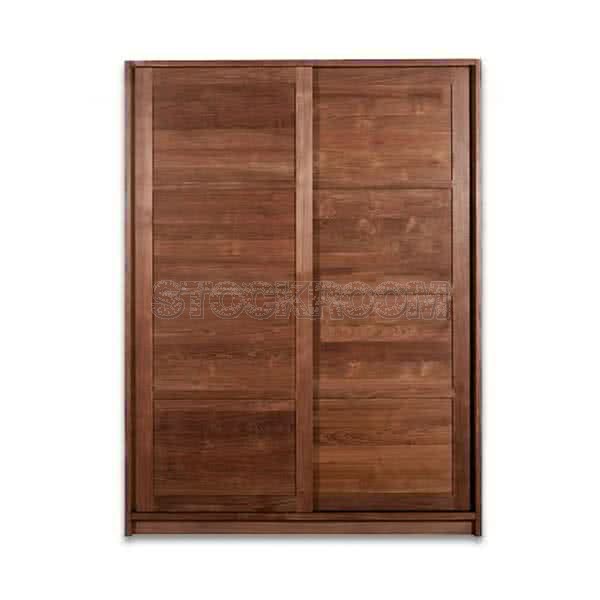 Benti Solid Oak Sliding Door Wardrobe