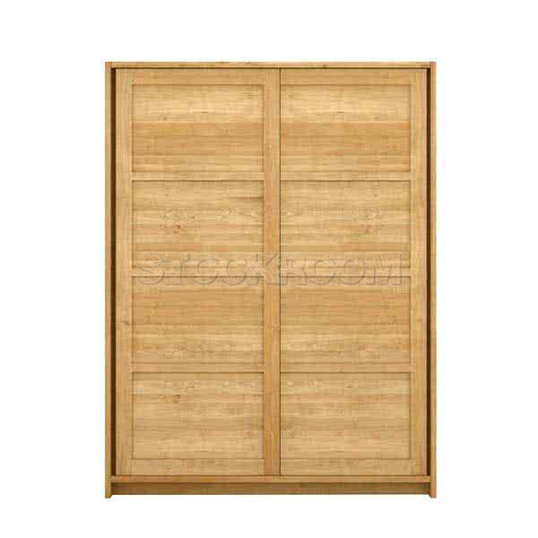 Benti Solid Oak Sliding Door Wardrobe