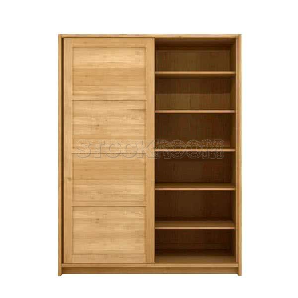 Benti Solid Oak Sliding Door Wardrobe