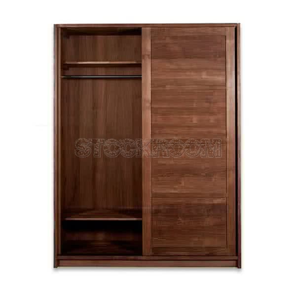 Benti Solid Oak Sliding Door Wardrobe