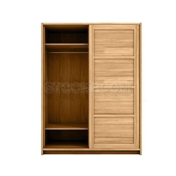 Benti Solid Oak Sliding Door Wardrobe