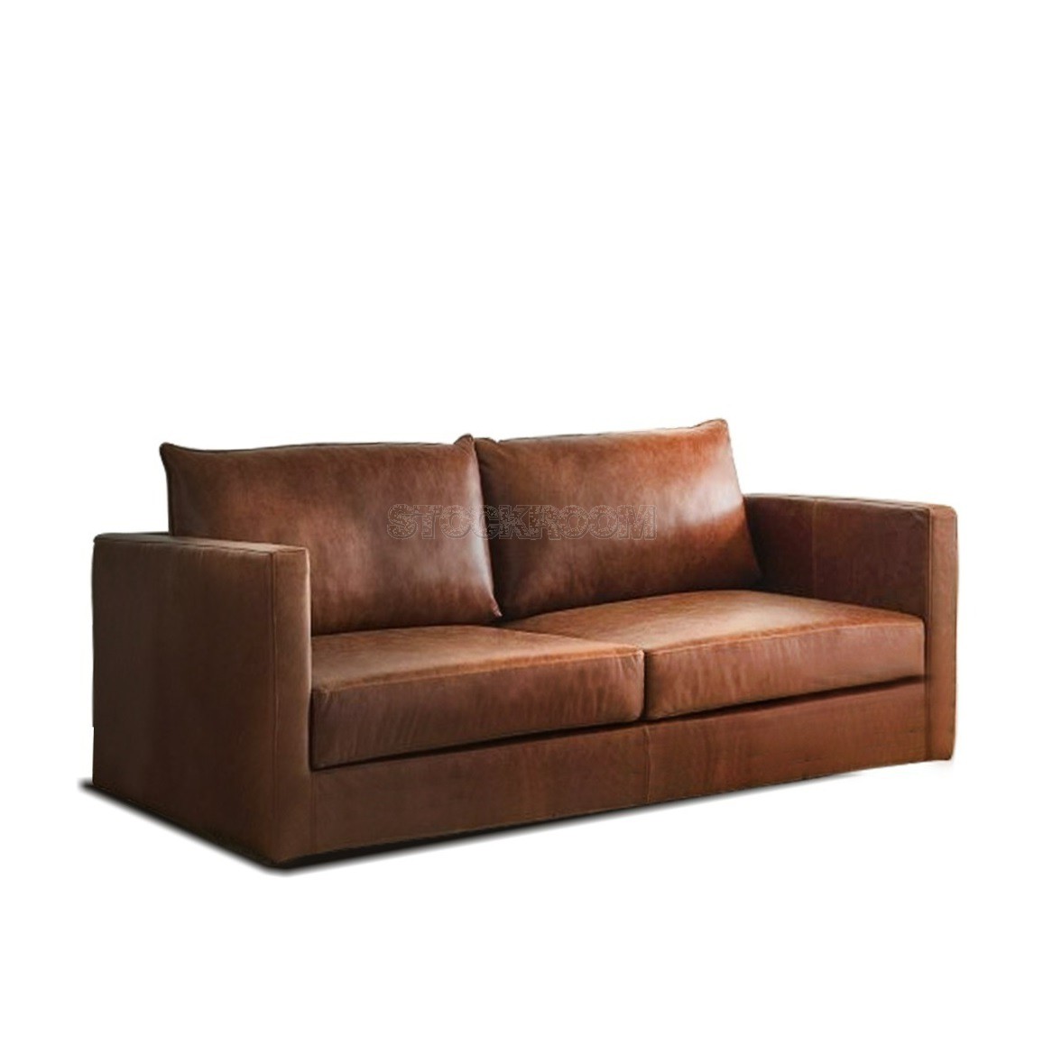 Berti Leather Feather Down Sofa