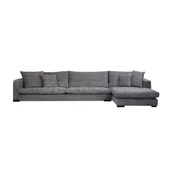 Berti Fabric Feather Down Sofa - L Shape / Sectional Sofa