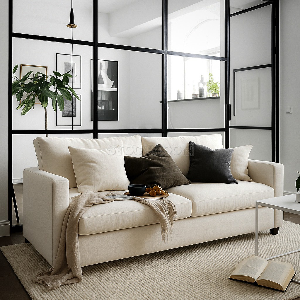 Berti Fabric Feather Down Sofa - 2 Seater