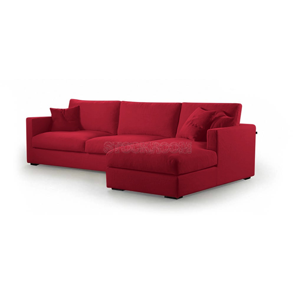 Berti Fabric Feather Down Sofa - L Shape / Sectional Sofa