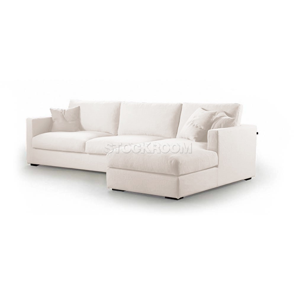 Berti Fabric Feather Down Sofa - L Shape / Sectional Sofa