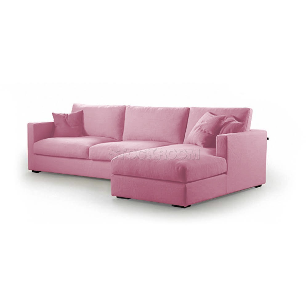 Berti Fabric Feather Down Sofa - L Shape / Sectional Sofa