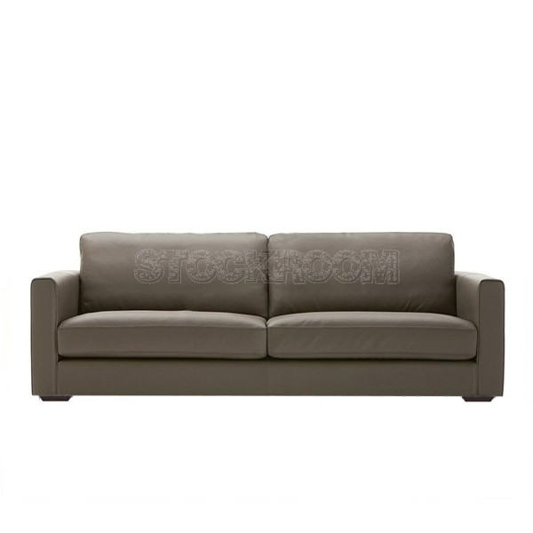 Berti Leather Feather Down Sofa