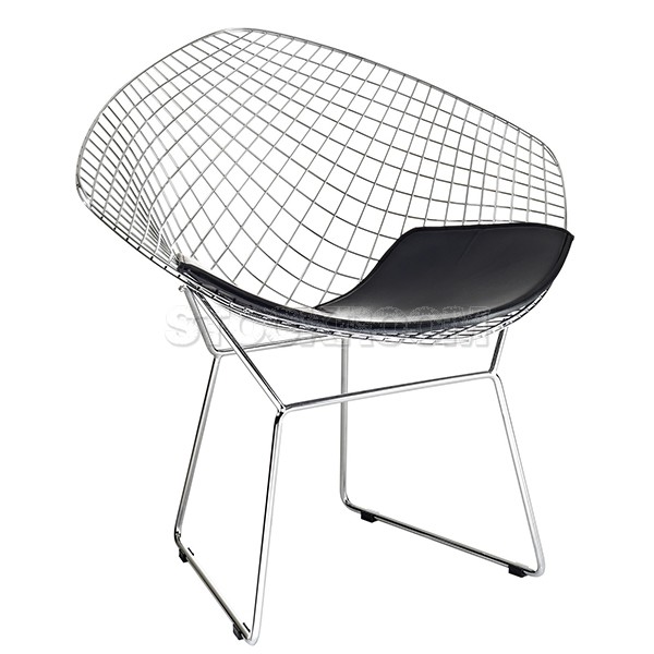 Bertoia Style Diamond Lounge Chair