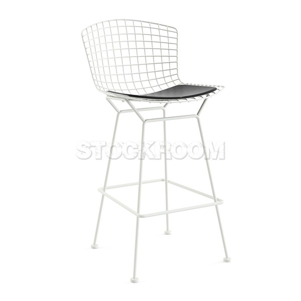 Bertoia Style Wire Bar Stool with Pad