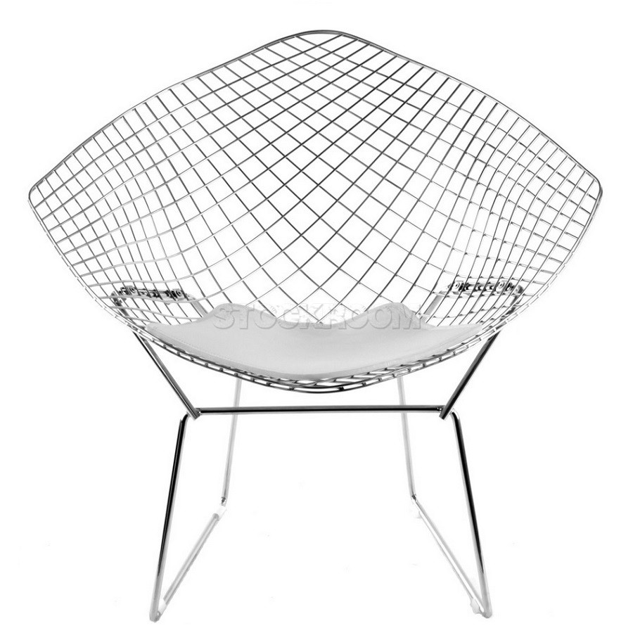 Bertoia Style Diamond Lounge Chair