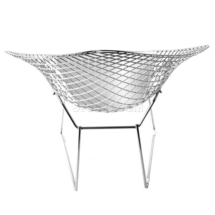 Bertoia Style Diamond Lounge Chair