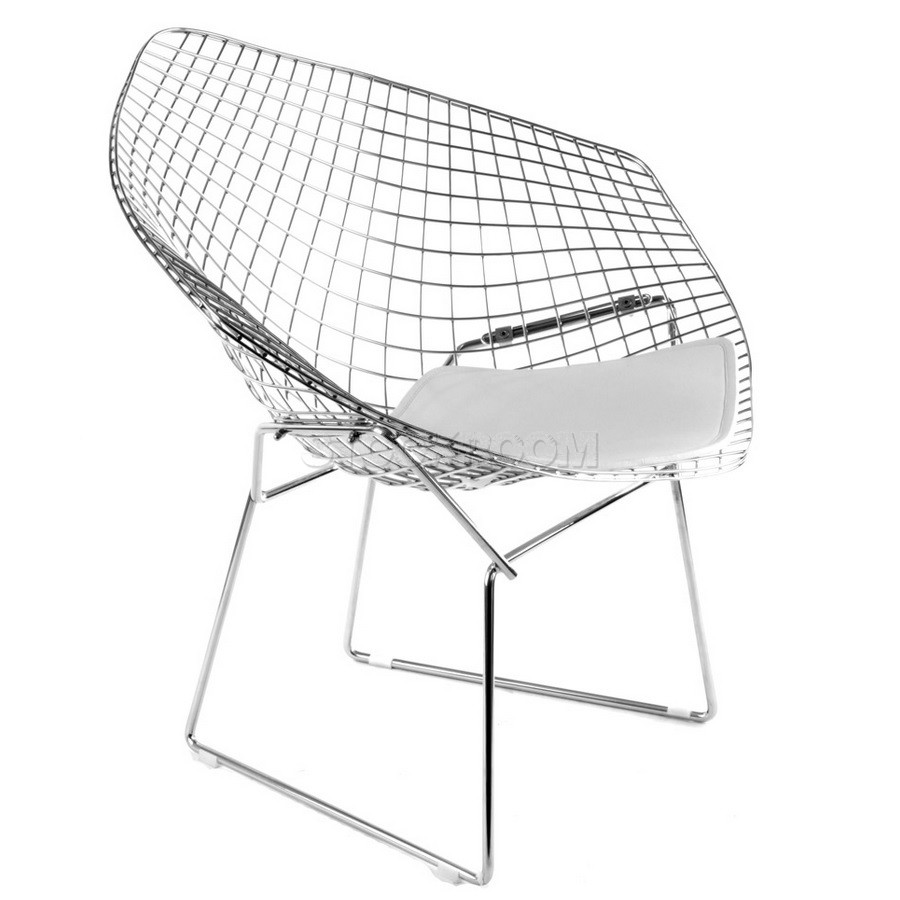 Bertoia Style Diamond Lounge Chair