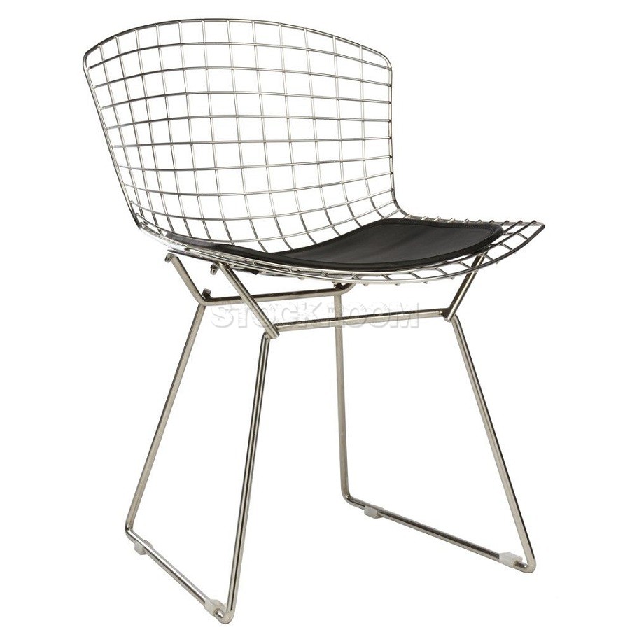 Bertoia Style Wire Chair with Pad - Premium Version