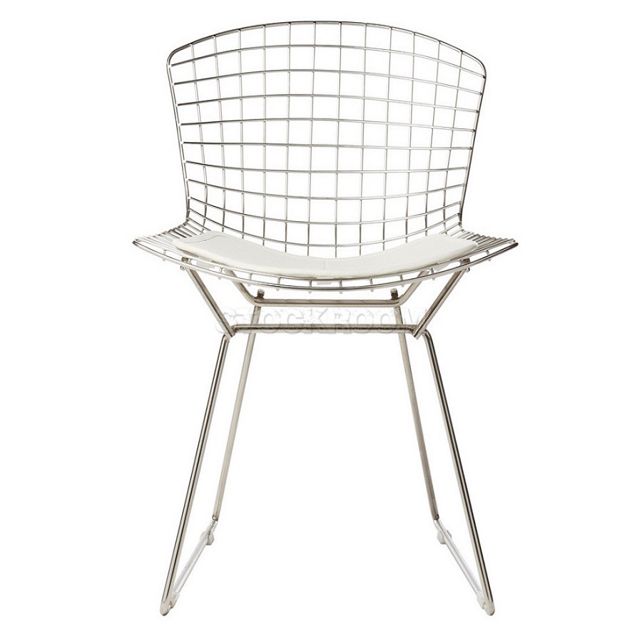 Bertoia Style Wire Chair with Pad - Premium Version