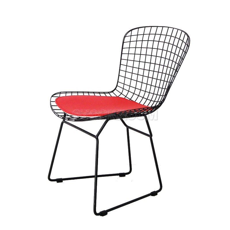 Bertoia Style Wire Chair with Pad - Premium Version