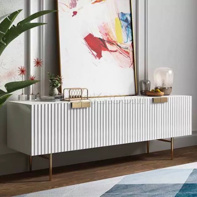 Beverly Modern Style White TV Cabinet Console