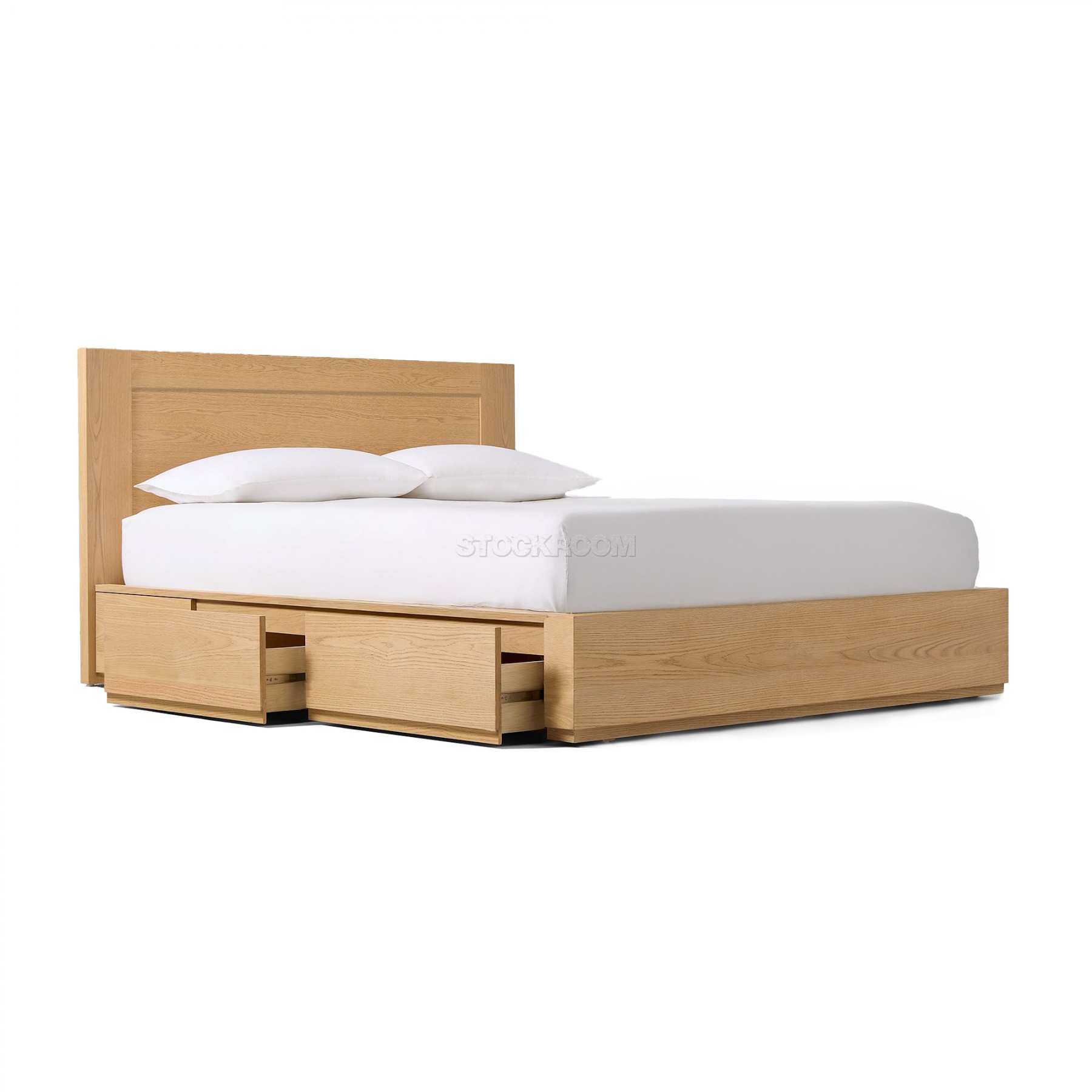 Bexley Solid Oak Wood Storage Bed With Drawers