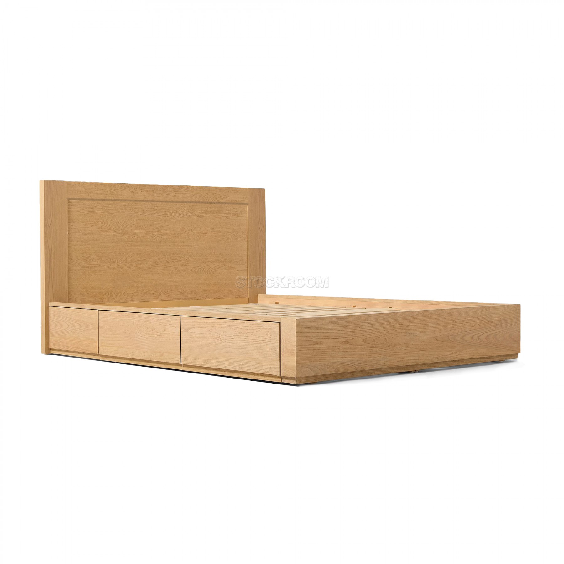 Bexley Solid Oak Wood Storage Bed With Drawers