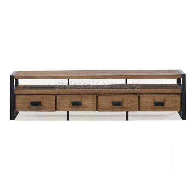 Belenus Plywood Industrial Style 4 drawers TV Cabinet