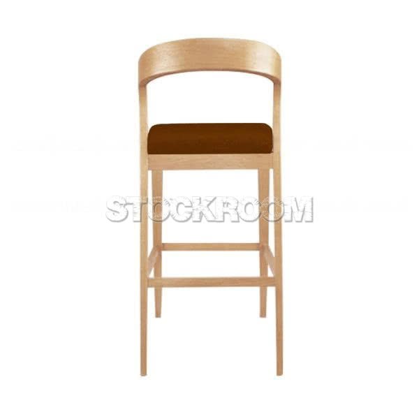 Bjorn Upholstered Wood Barstool