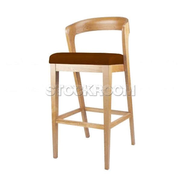 Bjorn Upholstered Wood Barstool