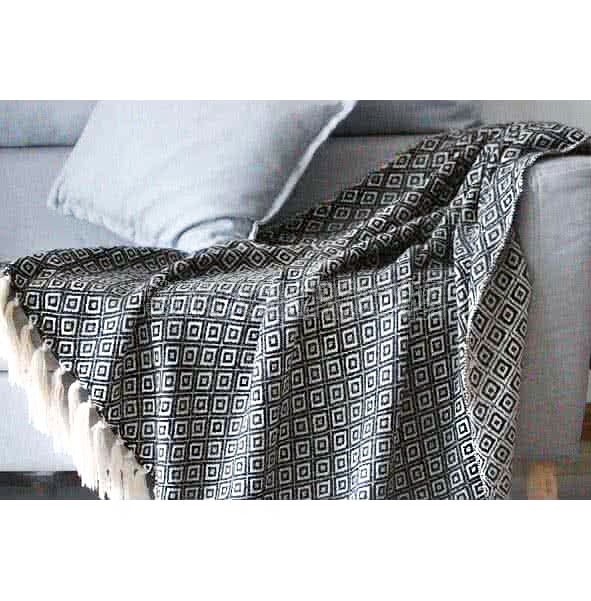 Bold Rhombus Throw - Black