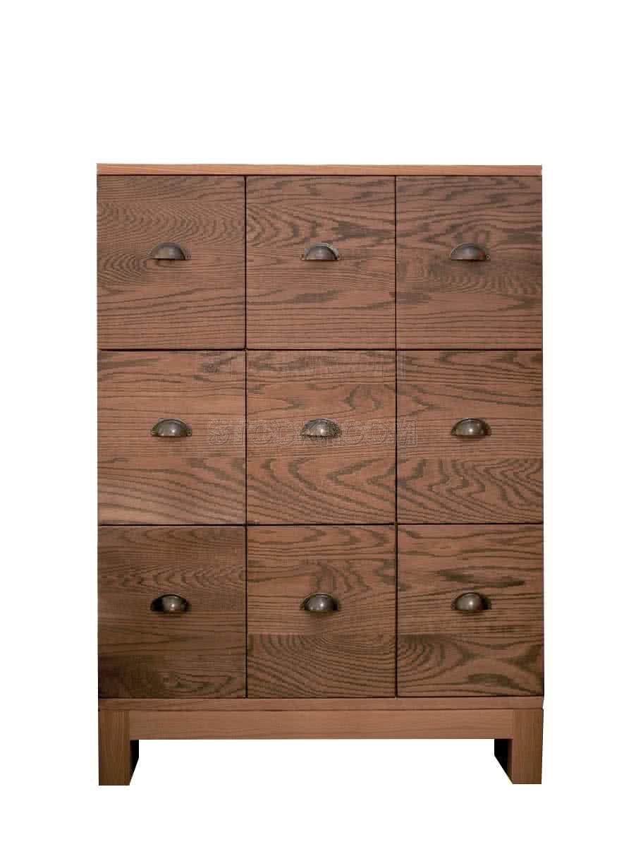 Bonhams Solid Oak Wood Chest of drawer- Vertical