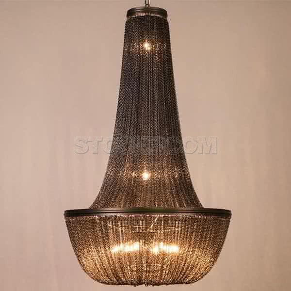 BONNIA - Glamour Ceiling Lamp, Black Chain Chandelier BY STOCKROOM