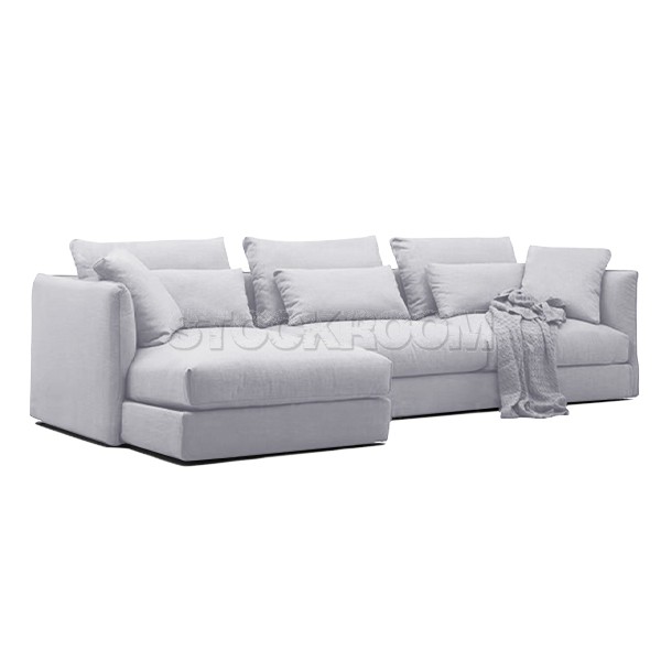 Boston Fabric Feather Down Sofa - L Shape / Sectional Sofa