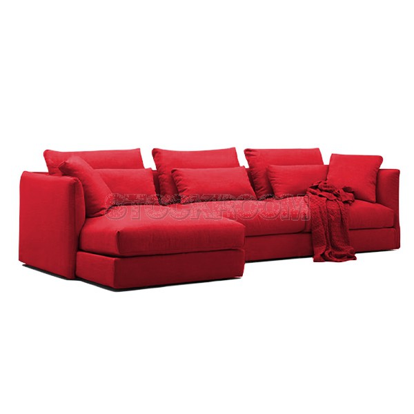 Boston Fabric Feather Down Sofa - L Shape / Sectional Sofa